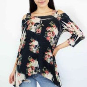 Skull & Floral Top | **BRAND NEW | Large